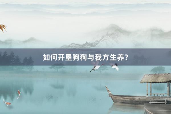 如何开垦狗狗与我方生养？